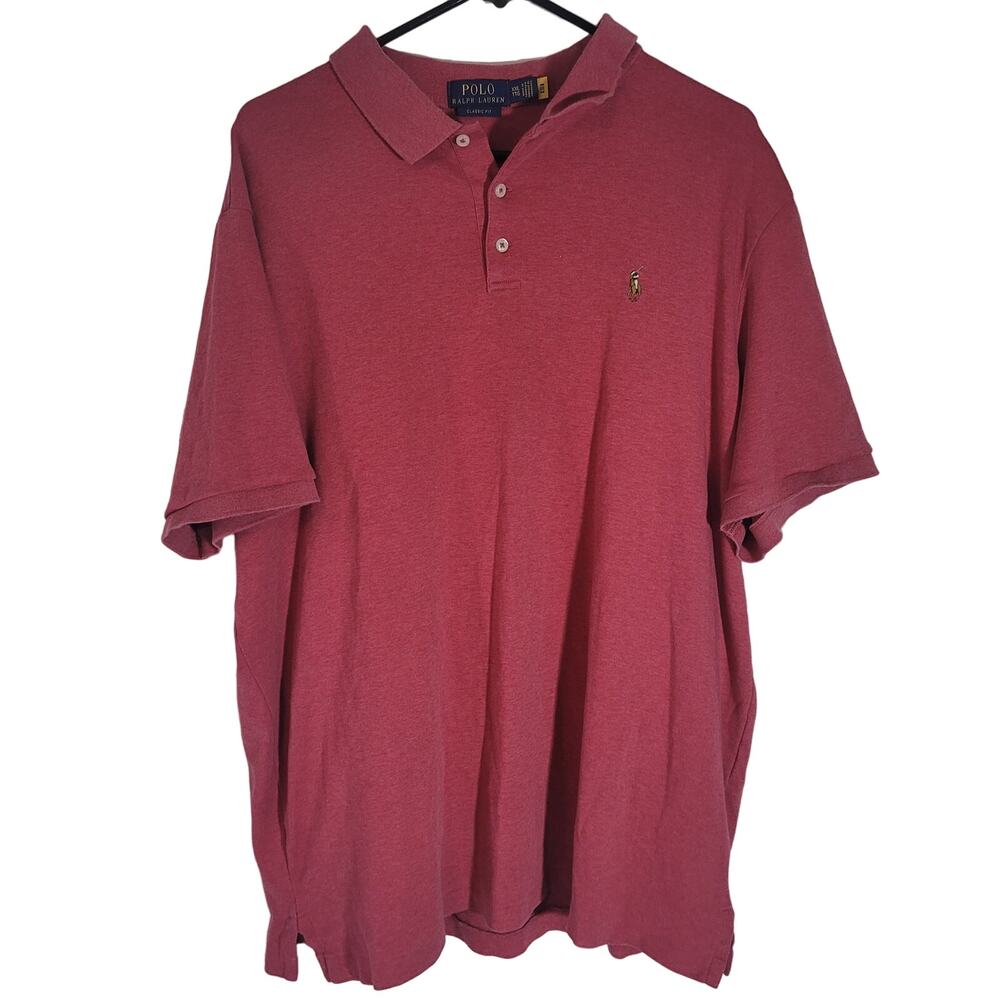 Polo‎ Ralph Lauren Size XXL Men's Classic Fit Short-Sleeve Polo Dusty Red